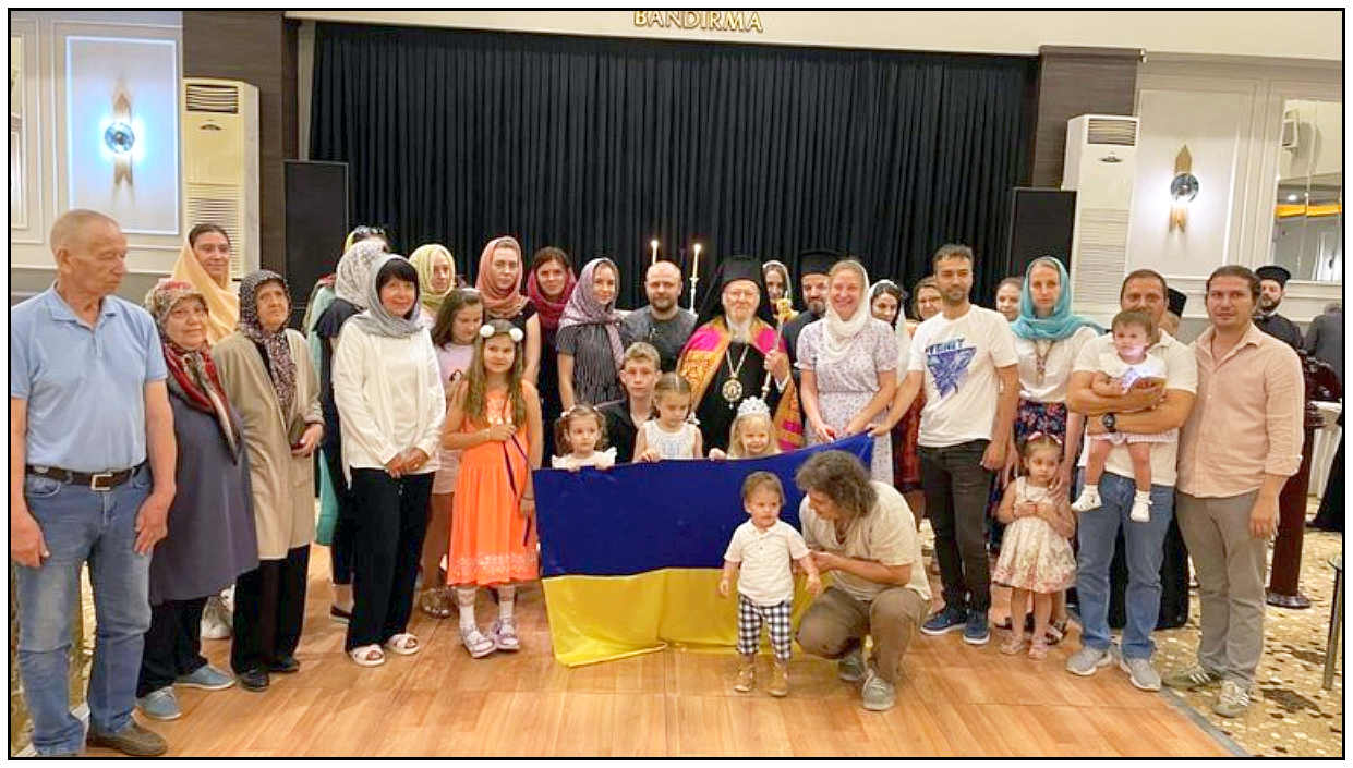 Patriarch Bartholomew meets Ukrainians in Panormos