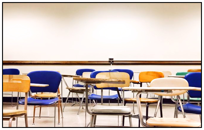 empty highschool desks