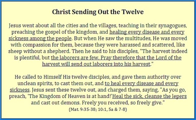 Christ sending out the twelve